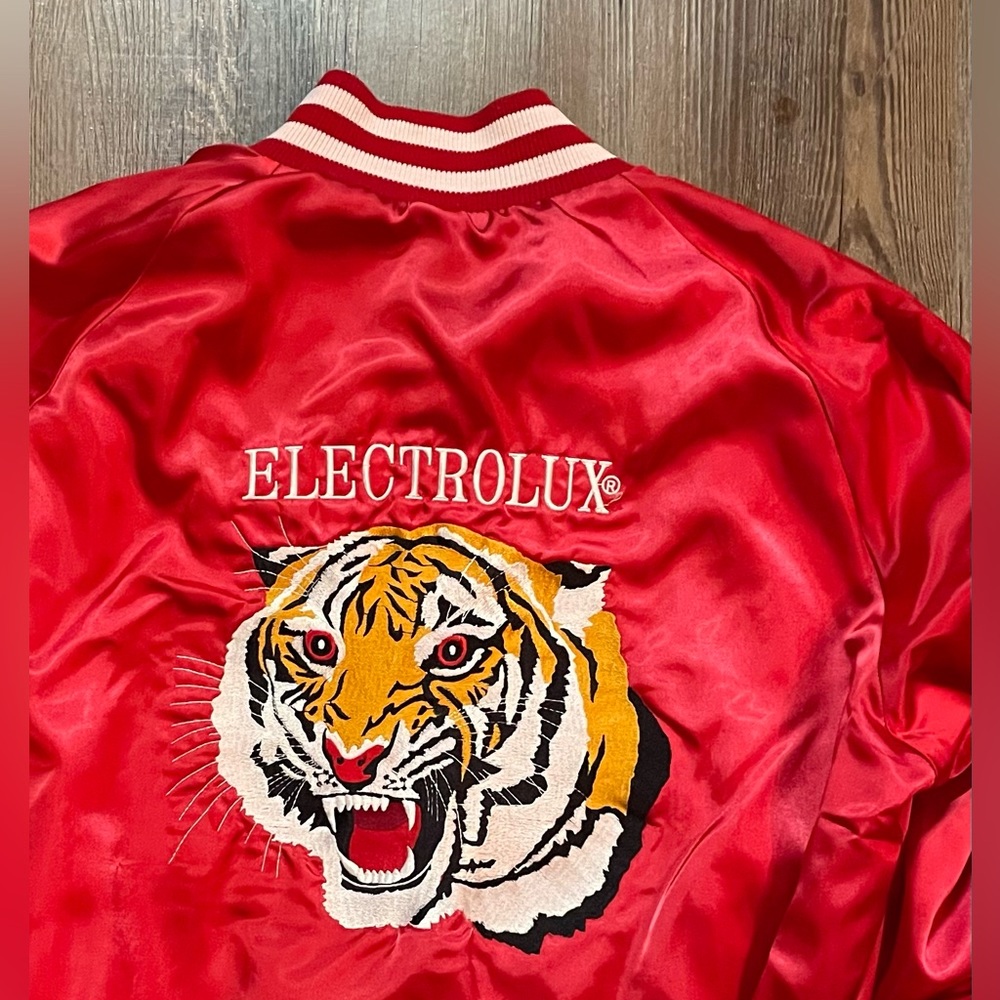 Vintage Electrolux satin bomber.